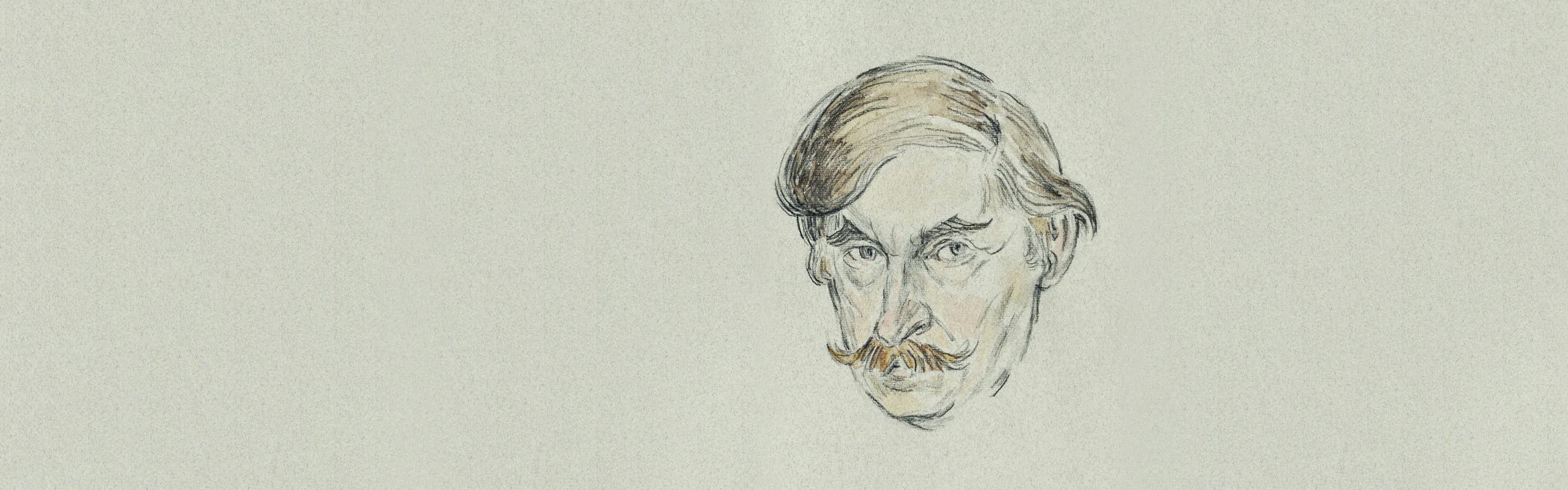 Kyffin Williams self portrait drawing